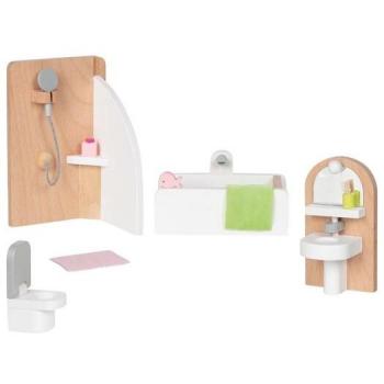 Goki 51492 - Puppenmöbel Badezimmer Ensemble