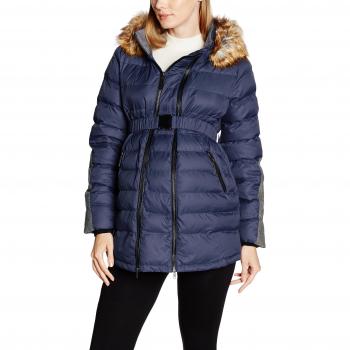 Bellybutton Maternity Damen Jacke mit Kapuze, Blau (Blue 3470), Größe 44
