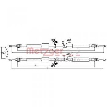 Metzger Handbremsseil hinten Ford C-Max Focus