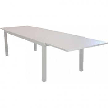 Tavolo Formentera 200‑300 x 100 x 74 cm in alluminio tortora