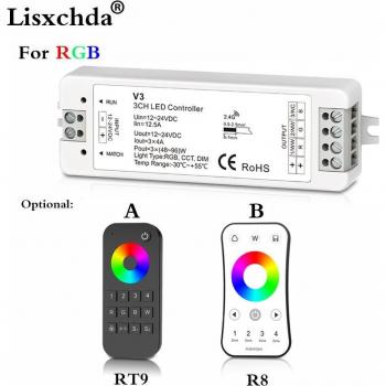12A RGB/RGBW LED Dimmer with 4 Zone Wireless Remote
