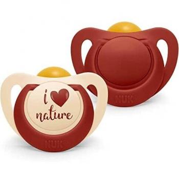 Sucettes NUK pour bébés de 18 à 36 mois - Terracotta - Pack de deux