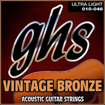 GHS VN-UL Vintage Bronze Acoustic Guitar Strings 10-46