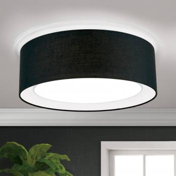Textil-Deckenleuchte Nova, Ø 50 cm, schwarz