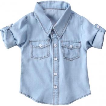 Langarm Denim Hemd für Babys