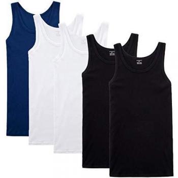 Canottiera Uomo YOUCHAN 100% Cotone Nero e Bianco S