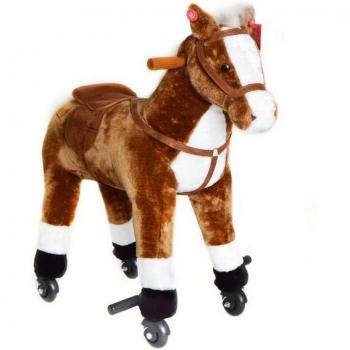 Pink Papaya Reitpferd mit Rollen – 70 cm (Milo)