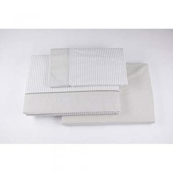 Burrito blanco sabana de franela 100% algodón diseño 546 beige de 90 cm