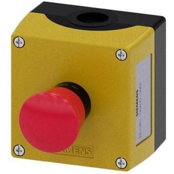 SIEMENS ACT 0NA00-2AA2 - Pulsador fungiforme, 1 NC, rojo