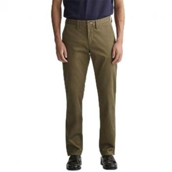Pantaloni Chino Slim Fit Twill Gant Verde Giunco 38
