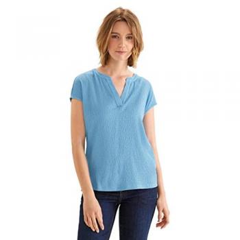 Damen Rundhalsshirt in Splash Blau von STREET ONE
