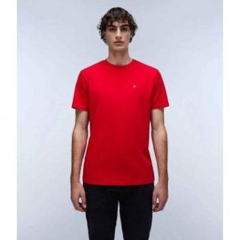 Napapijri Red Cotton T-Shirt for Men Size M