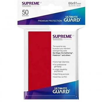 UG Supreme UX Standard Size Sleeves Red 50pcs