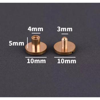 10pcs Solid Brass Rivets for Photo Album Binding 10mm Cap