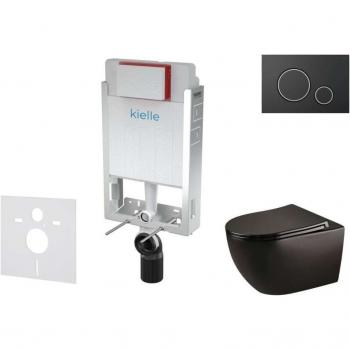 Genesis Complete Kit Vaso WC Gaia CoproSoft Close Gemini II Nero Cromo 30505SZ31