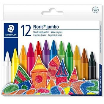 Noris club® jumbo Etui 12 craies à la cire assorties