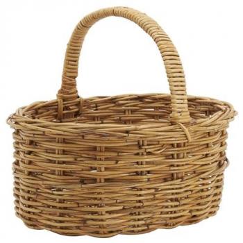 Aubry Gaspard – Panier ovale en poelet marron