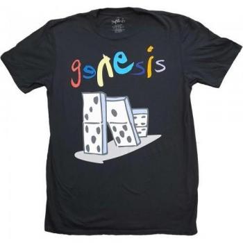 Genesis T-Shirt 3XL Nero Unisex – Cotton, Stampa “The Last Domino” su Retro