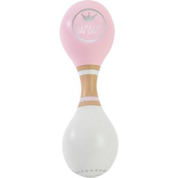 BAMBAM Pink Wooden Rattle