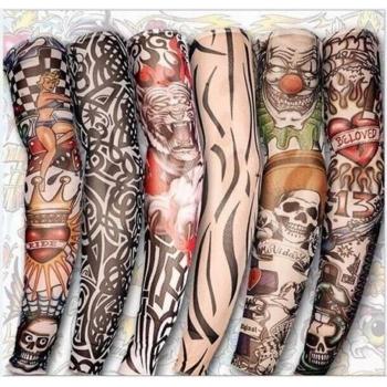 Design 2 Stück Neu Elastisches Nylon Fälschungstattoo Temporäre Ärmel, Arme und Körper Basis Tattoos für Trendige Herren Damen