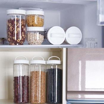 Clear Plastic Food Storage Container with Lids for Cereal, Grains, Beans, Rice, and Milk Powder