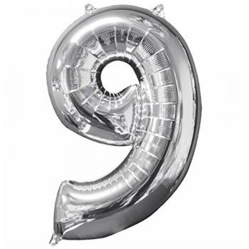 ANAGRAM Pallone Foil 26 '''' - 66 Cm Numero 9 Argento