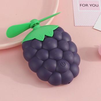 Mini ventilateur LED fruits en plastique avec charge USB