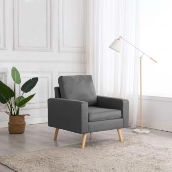 Fauteuil Meuble de Salle de Séjour Gris Clair