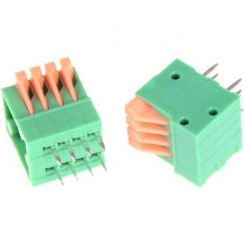 Conectores de resorte sin tornillo KF141R/KF141V 2.54mm, bloque terminal cobre verde, 5 unidades