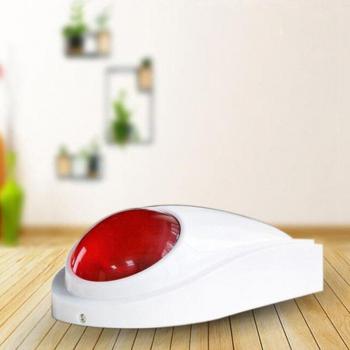 Sirène stroboscopique d'extérieur Scimagic sans fil étanche, alarme sonore de 120 dB, éclairage rouge, batterie de secours incluse