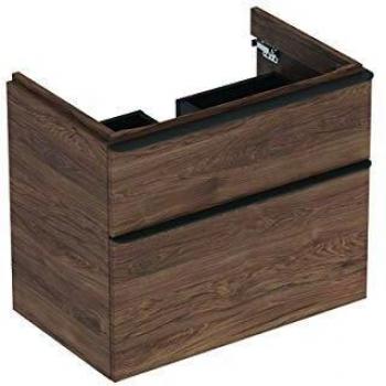 Geberit Smyle Square Waschtisch-Unterschrank 500354JR1 88,4x61,7x47cm, Holzstruktur Nussbaum hickory, 2 Schubladen
