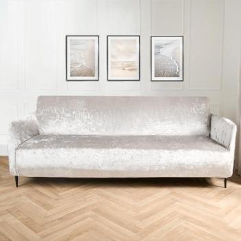 Crushed Velvet Stretch Elastic Sofa Cover for 2 Seater