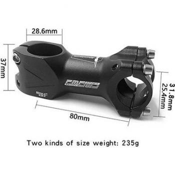 Lightweight Mountain and Road Bike Stem 31.8mm - Ultralight Adjustable (38, 60, 80, 90mm)