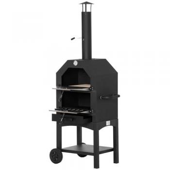 Horno de Leña Outsunny con Cajón Extraíble