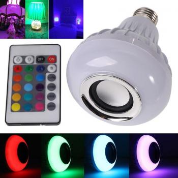 Bluetooth Music LED Bulb with Remote Control E27