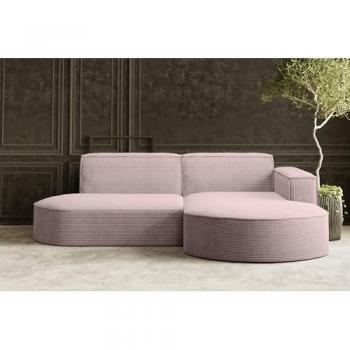 Kaiser - Ecksofa Designer modena studio stoff Dicker cord Poso Rosa Rechts