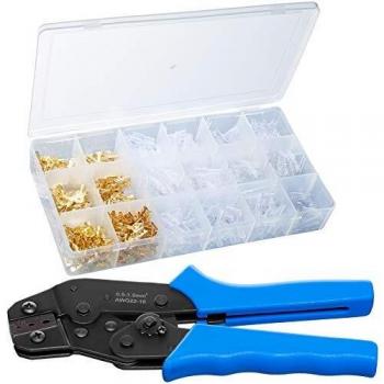 Tectake 403330 Pinza Crimpatrice Connettori Piatti