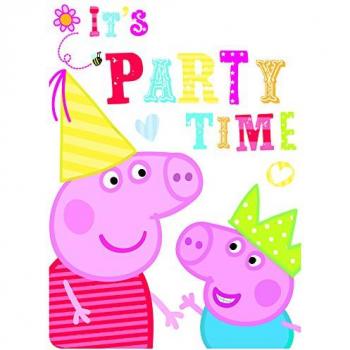 Invitazioni Peppa Pig – Set di 6 con Busta