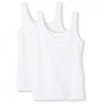 CALIDA Benefit Damen Trägertop, 2er-Pack, L, Weiß