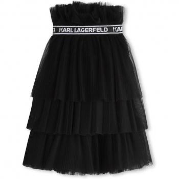 Jupe midi noire pour fille 6A - Karl Lagerfeld Kids