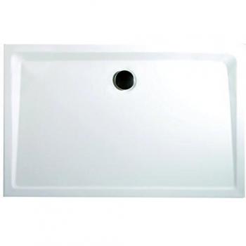 Schulte Duschwanne 90x120 cm, Rechteck extra-flach 3,5 cm, Sanitär-Acryl alpin-weiß, inkl Ablauf und Füßen