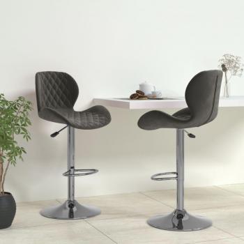 VidaXL Baro Two-Unit Dark Grey Height-Adjustable Stool Set