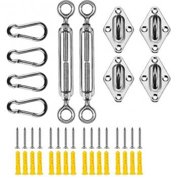 42 Pcs Heavy Duty Shade Sail Kit