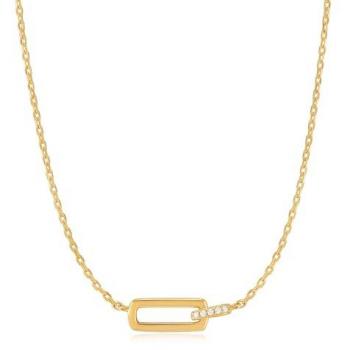 Adjustable Glam Rock Necklace for Women - Ania Haie N037-01G, 925 Sterling Silver and Gold Plated