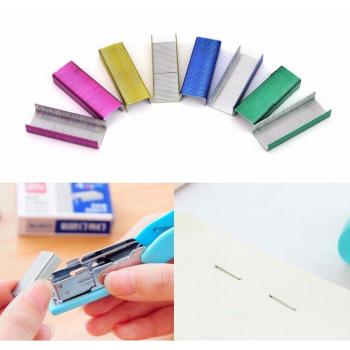 Colorful 10mm Stainless Steel Office Staples - Bulk Pack of 800