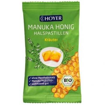 Hoyer – Manukahonig Halspastillen Kräuter 50 g