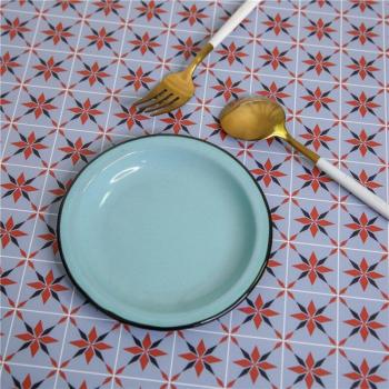 Nostalgische Snackplatte aus Emaille, 14,5 cm