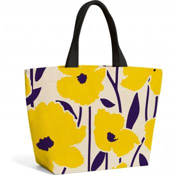 Vintage Tropical Flowers Shopper Tote Bag