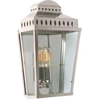 Netlighting Mansion House Outdoor Flush Lantern Light Polished Nickel IP44 E27