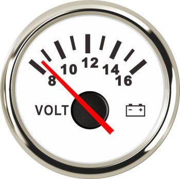 Motorcycle Voltmeter 52mm Range 8-16V